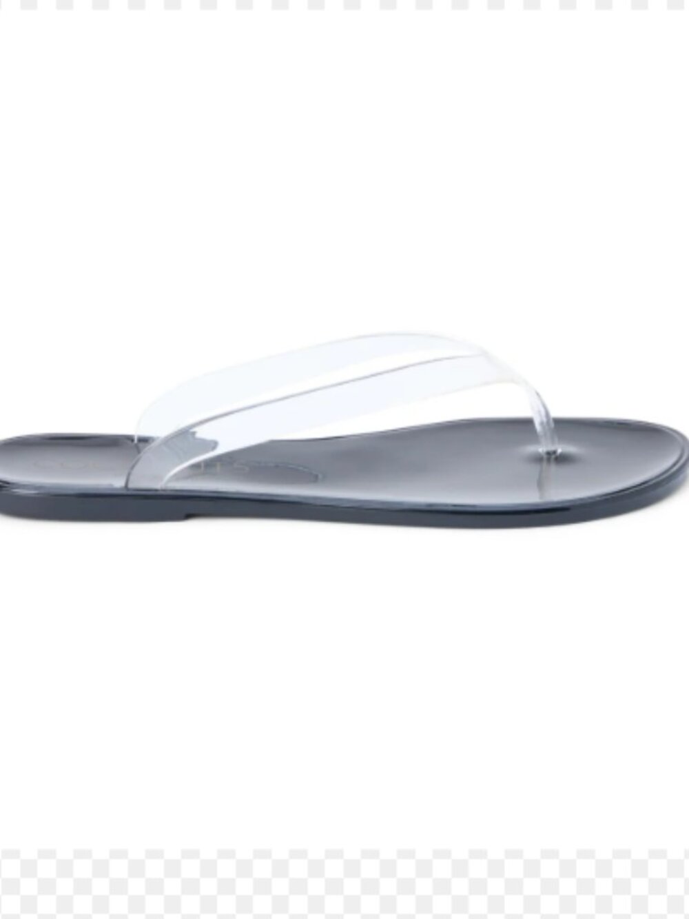 NWT Matisse Olsen Flip Flop in Clear and Black - Size 8 - Picture 2 of 5